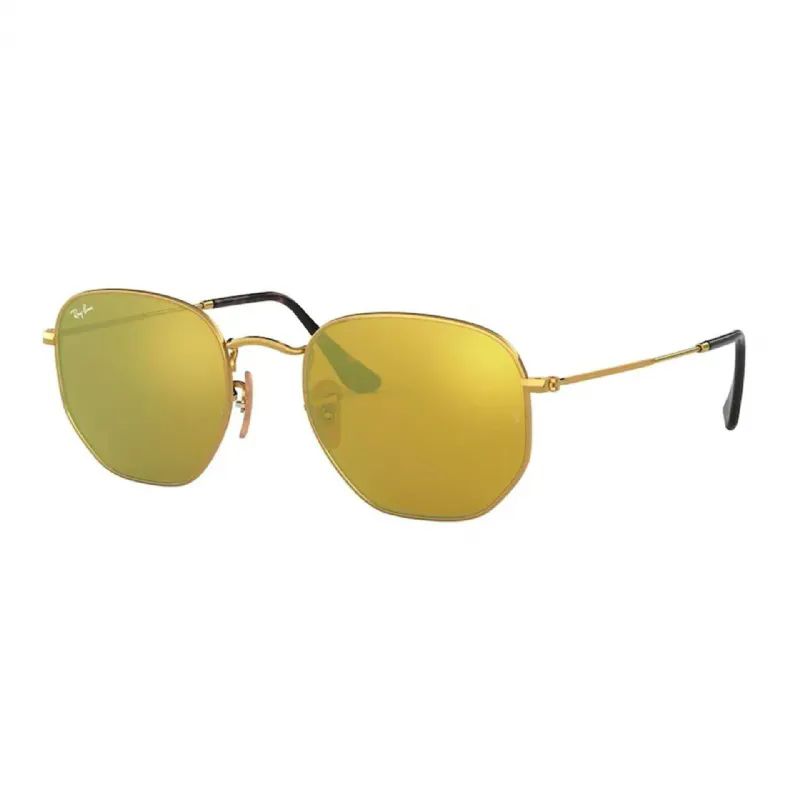 RAY-BAN-HEXAGONAL-UNISEX-METAL-GUNES-GOZLUGU-RB3548N-001-83